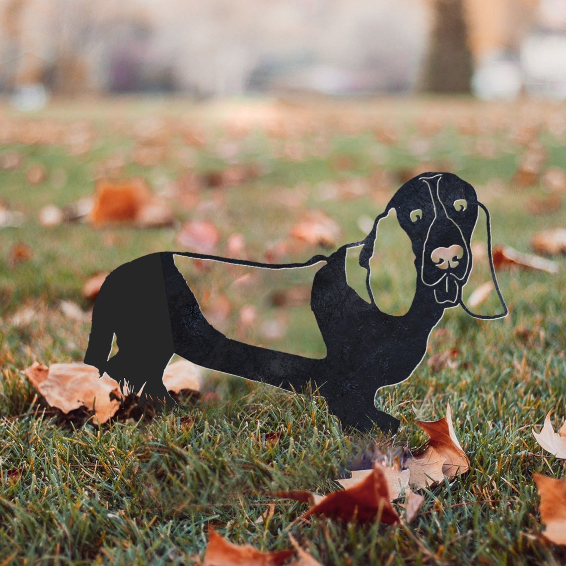 Basset Hound Metal Silhouette