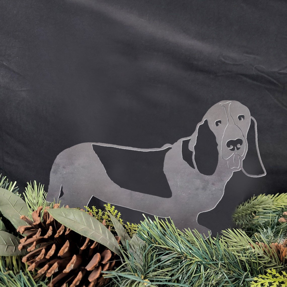 Basset Hound Metal Silhouette
