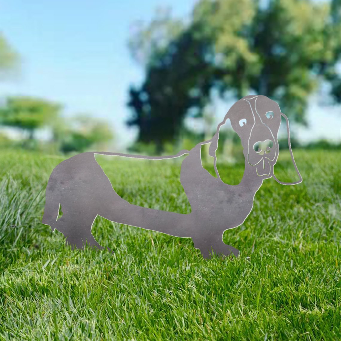 Basset Hound Metal Silhouette