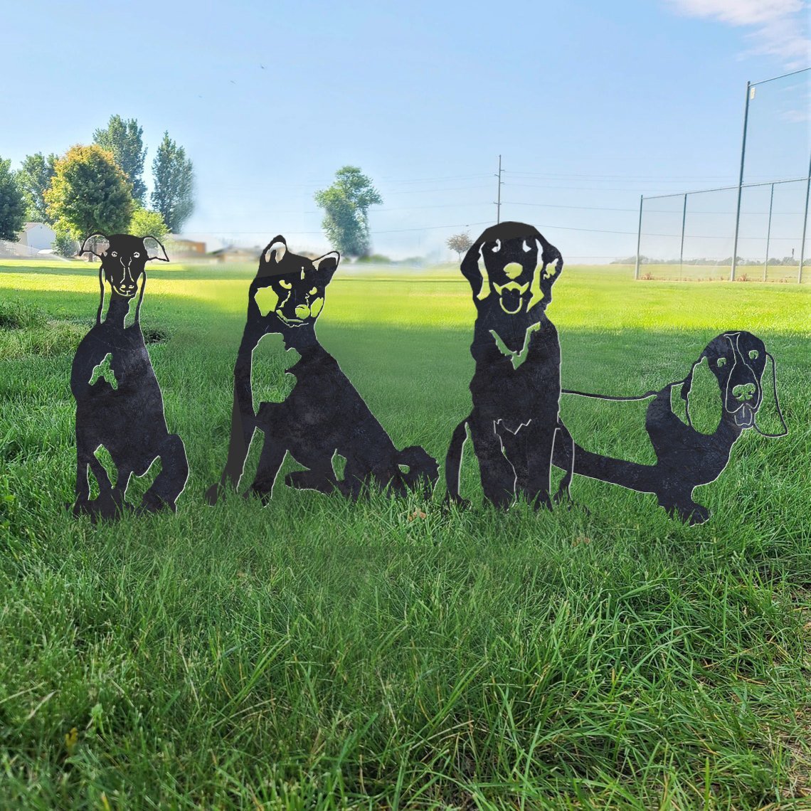 Basset Hound Metal Silhouette
