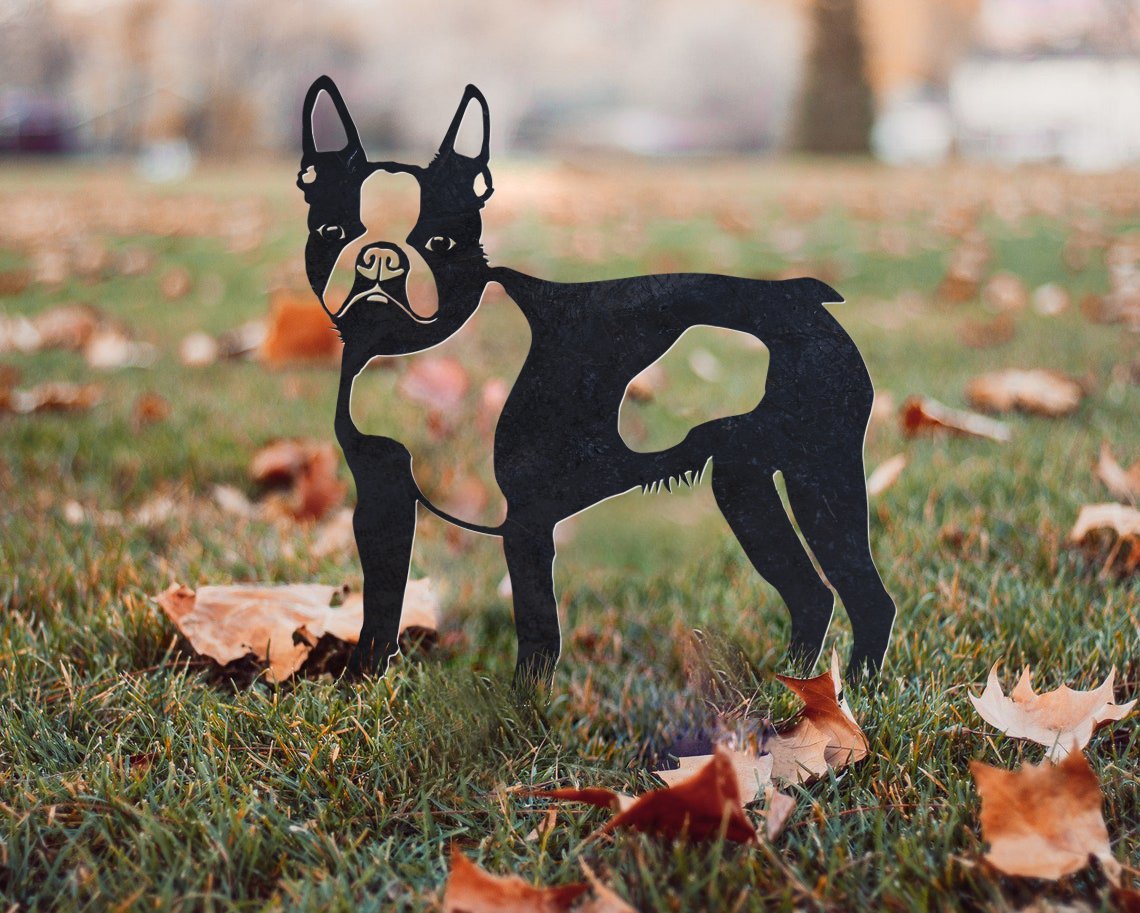 Boston Terrier Metal Silhouette