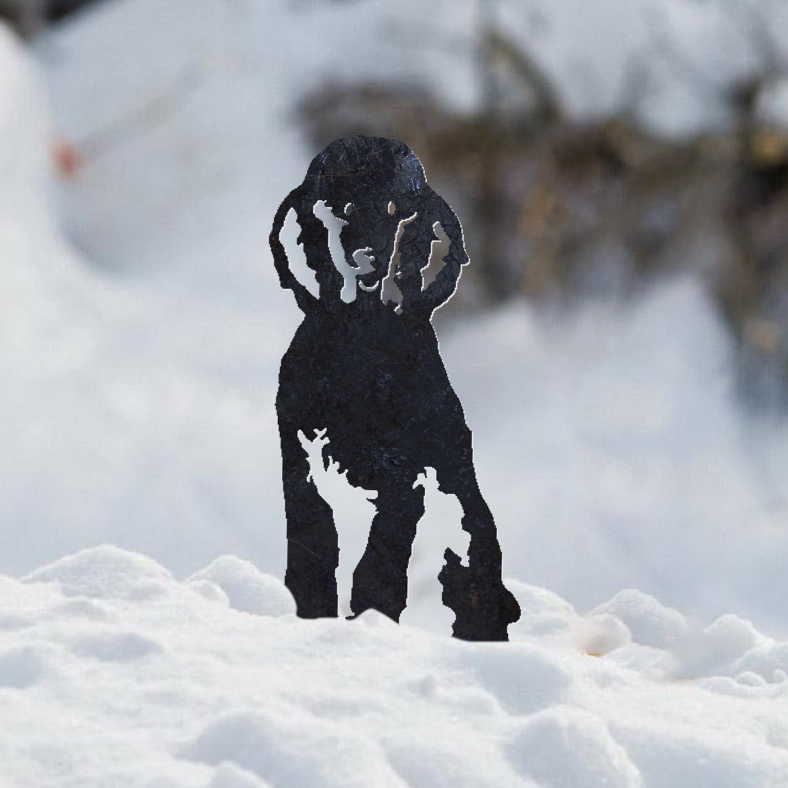 Poodle Metal Silhouette