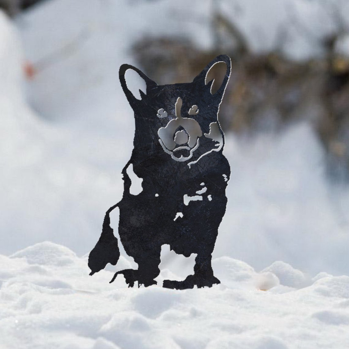 Corgi Metal Silhouette