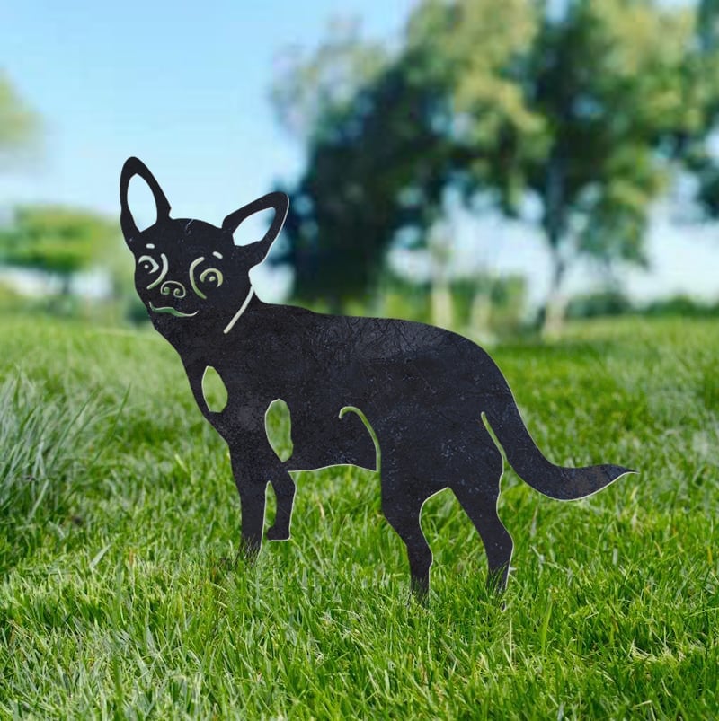 Chihuahua Metal Silhouette