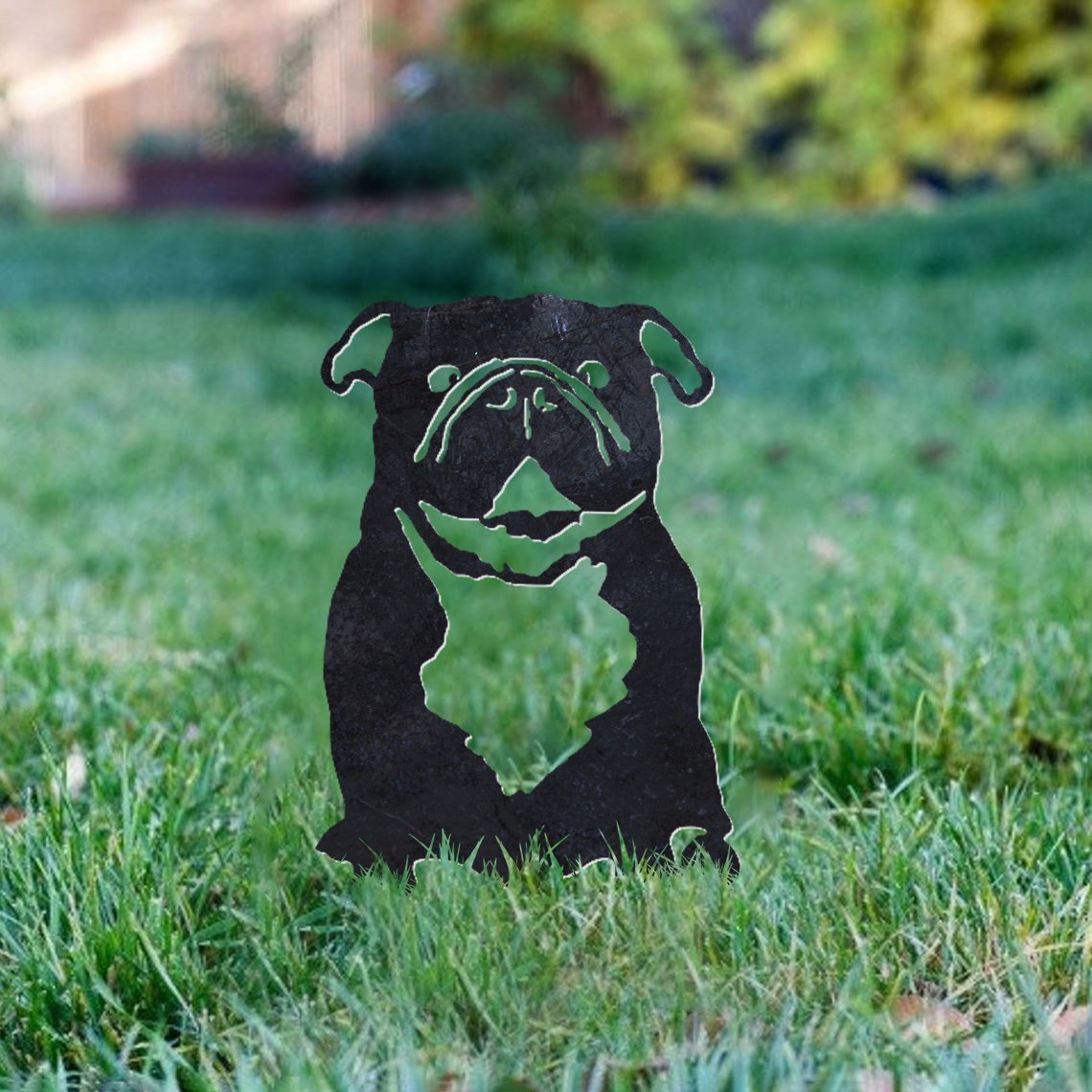 English Bull Dog Metal Silhouette
