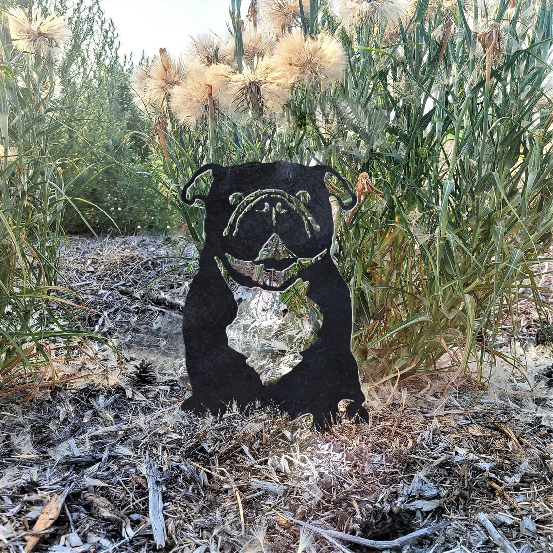 English Bull Dog Metal Silhouette