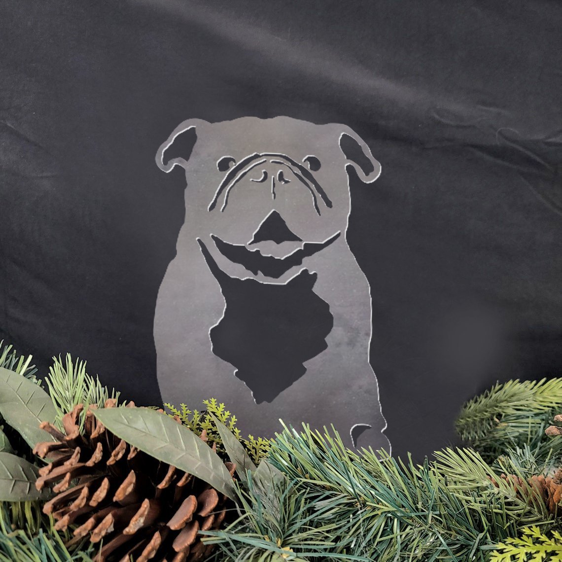 English Bull Dog Metal Silhouette