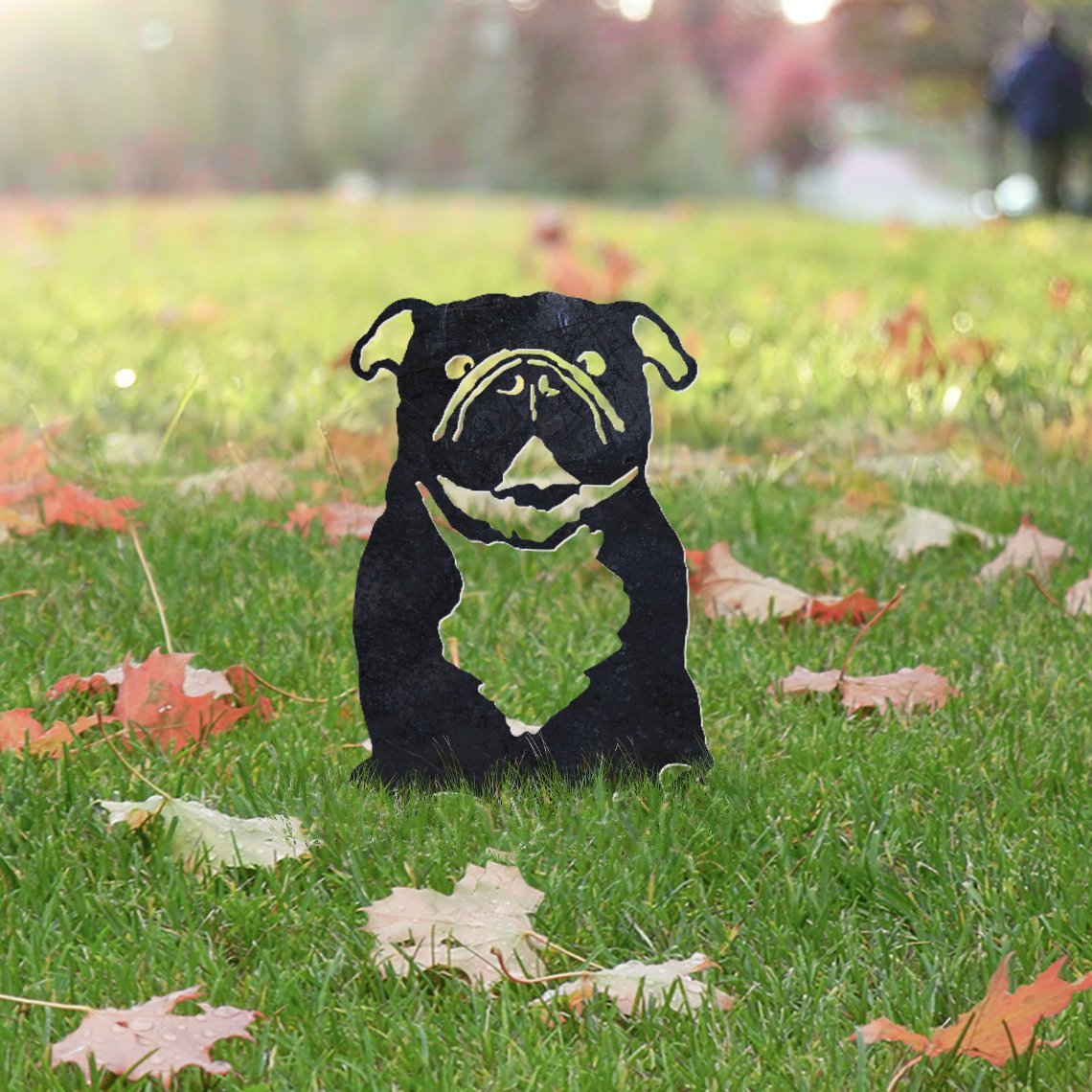 English Bull Dog Metal Silhouette