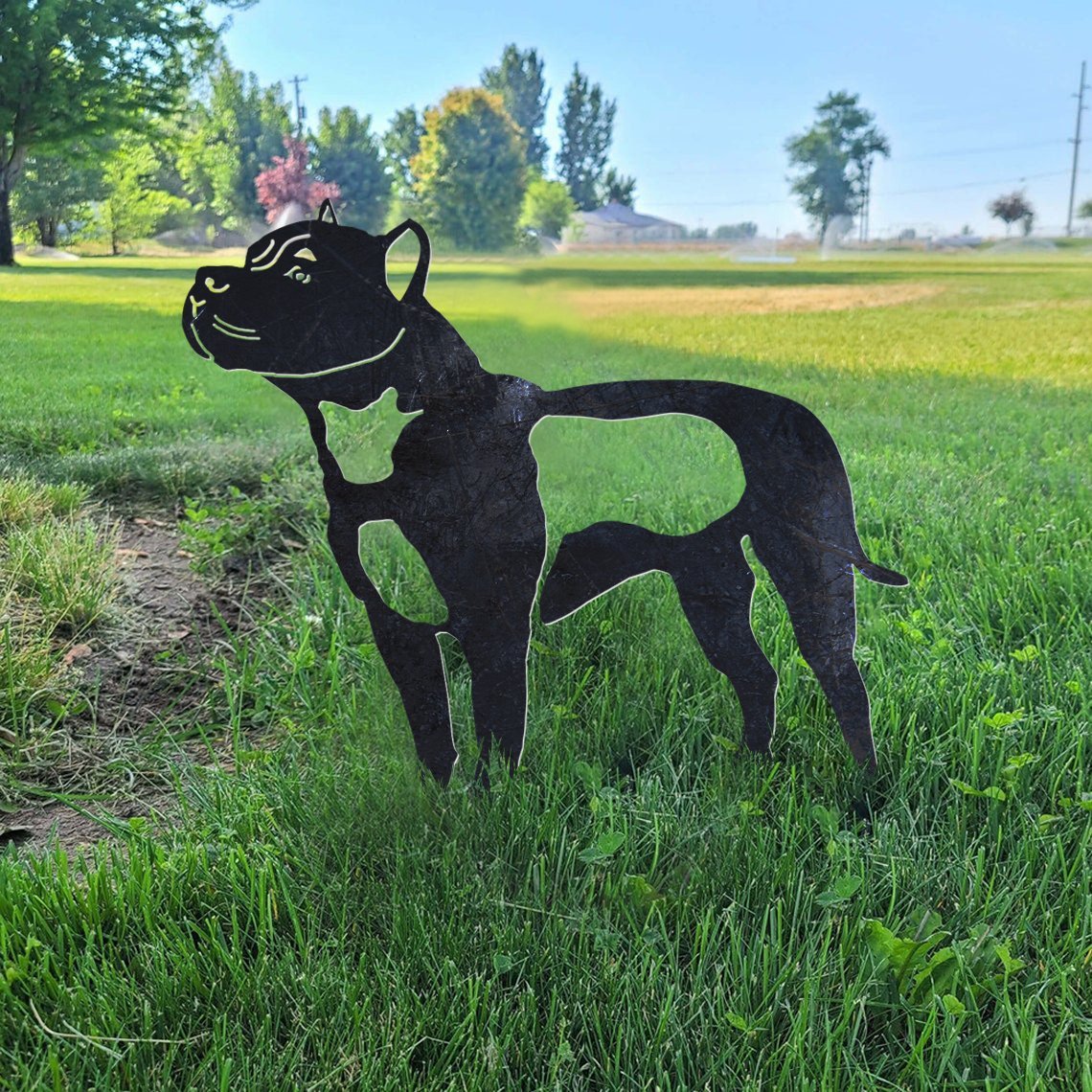 Pit Bull Metal Silhouette