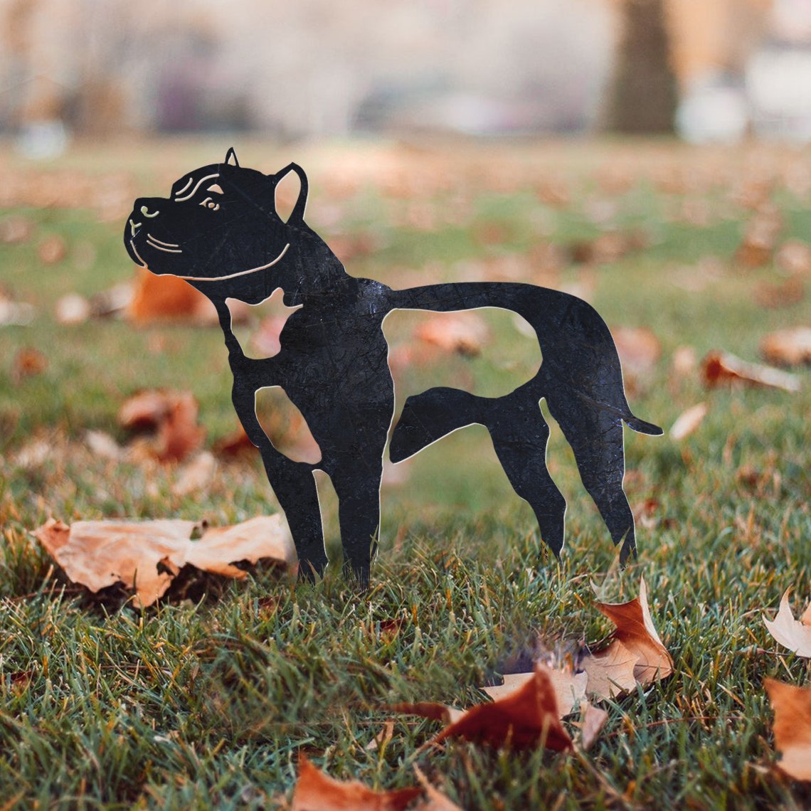 Pit Bull Metal Silhouette