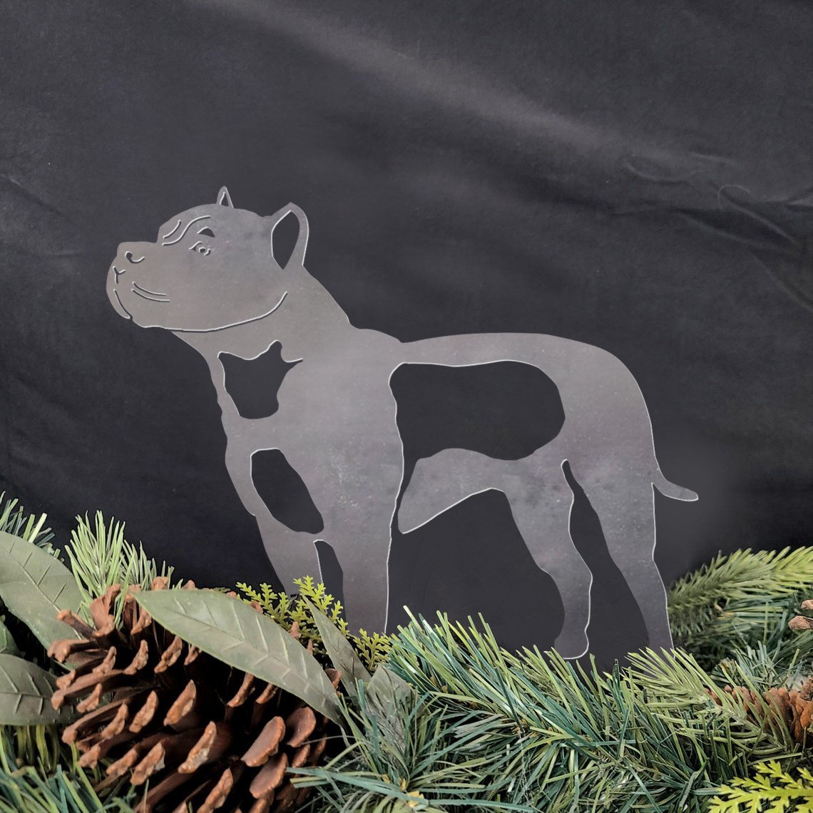 Pit Bull Metal Silhouette