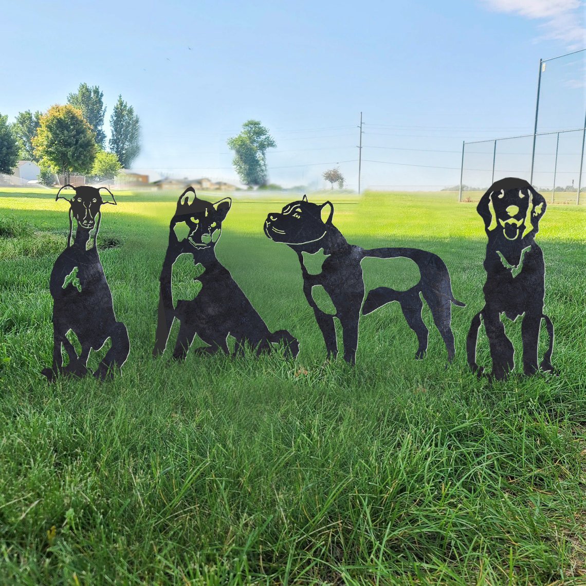 Pit Bull Metal Silhouette