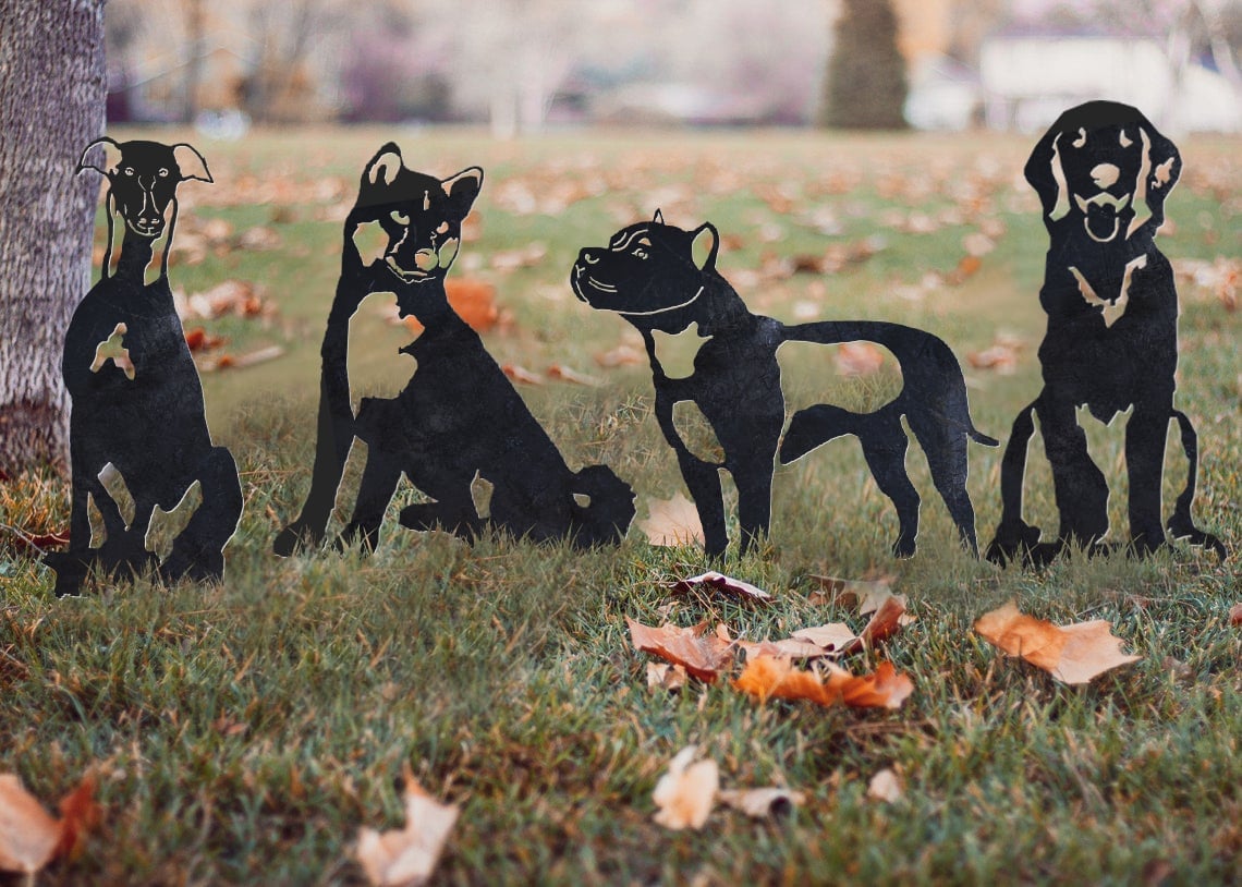 Pit Bull Metal Silhouette