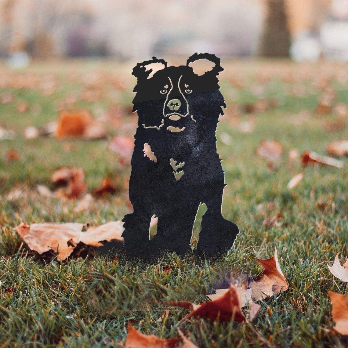 Border Collie Metal Silhouette