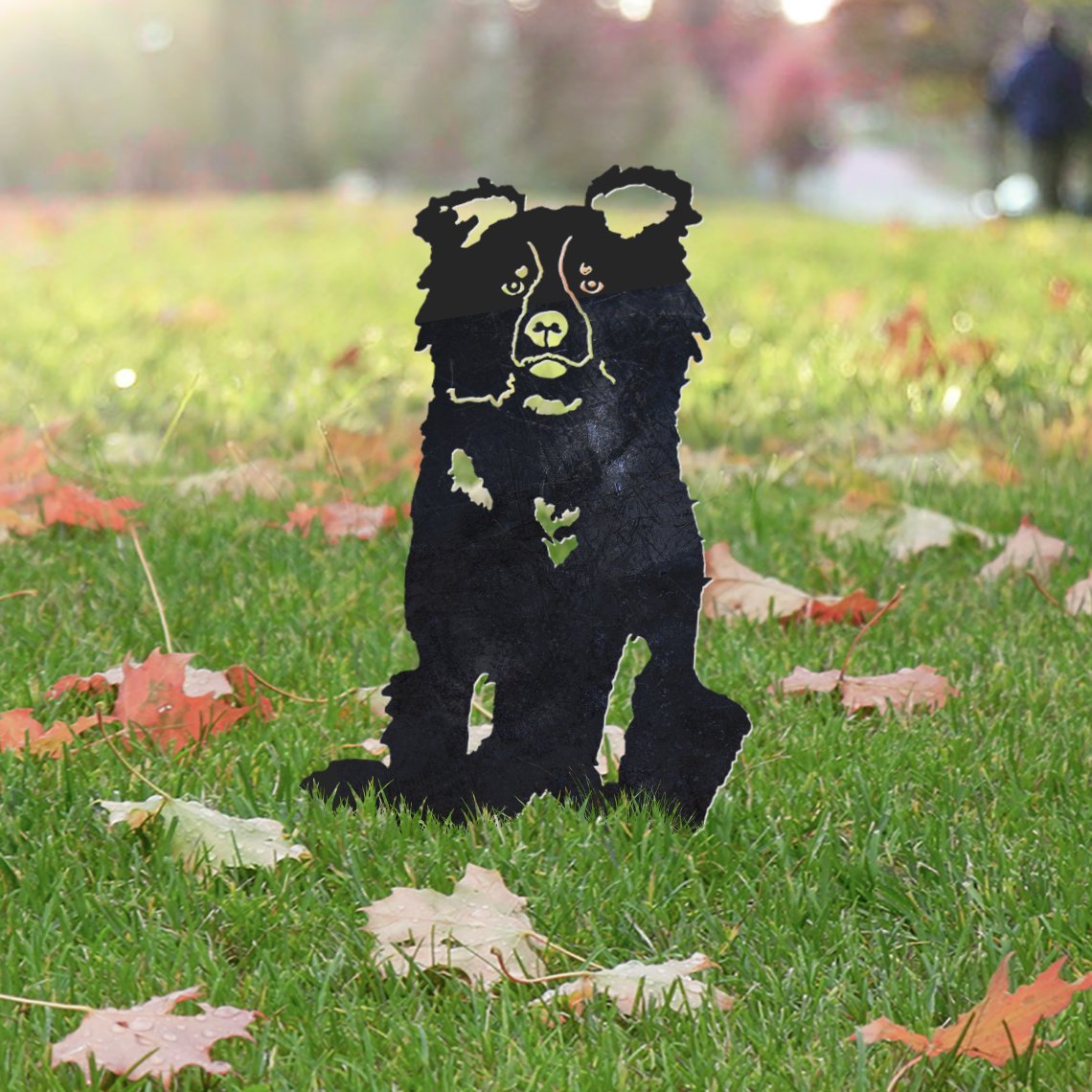 Border Collie Metal Silhouette