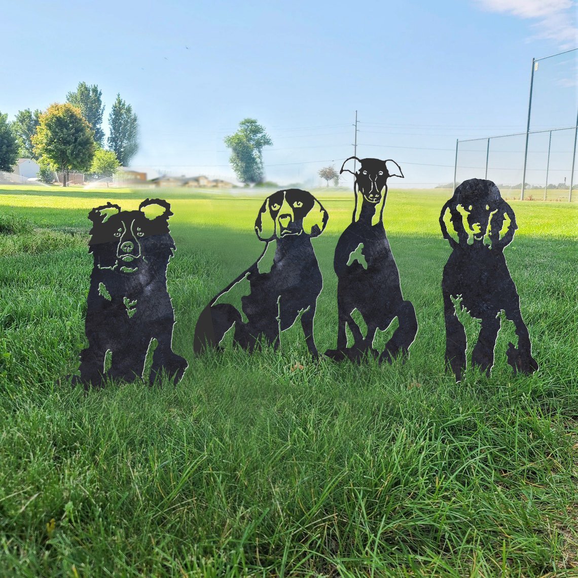 Border Collie Metal Silhouette