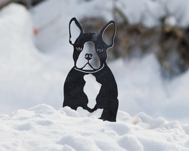 French Bulldog Metal Silhouette