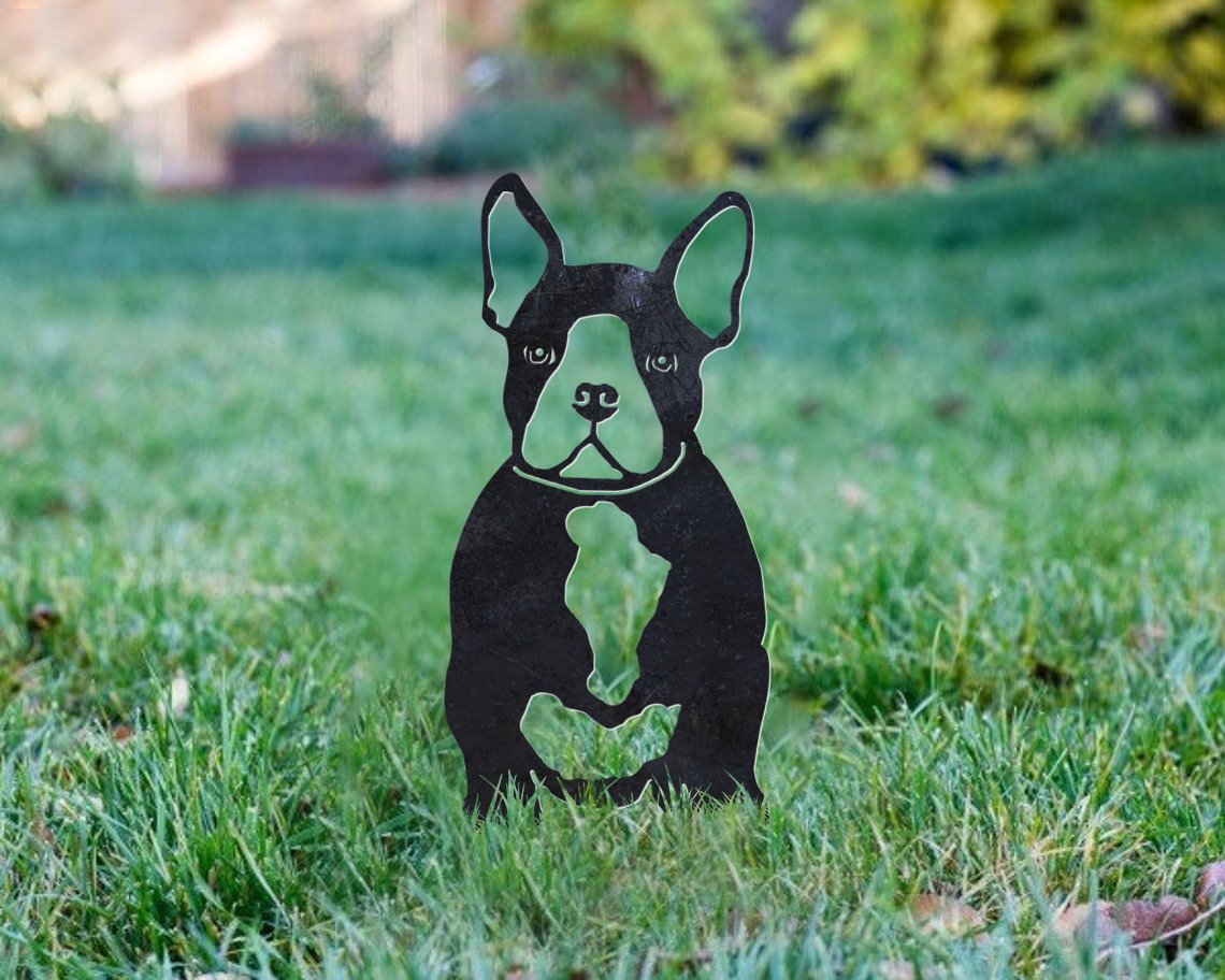French Bulldog Metal Silhouette