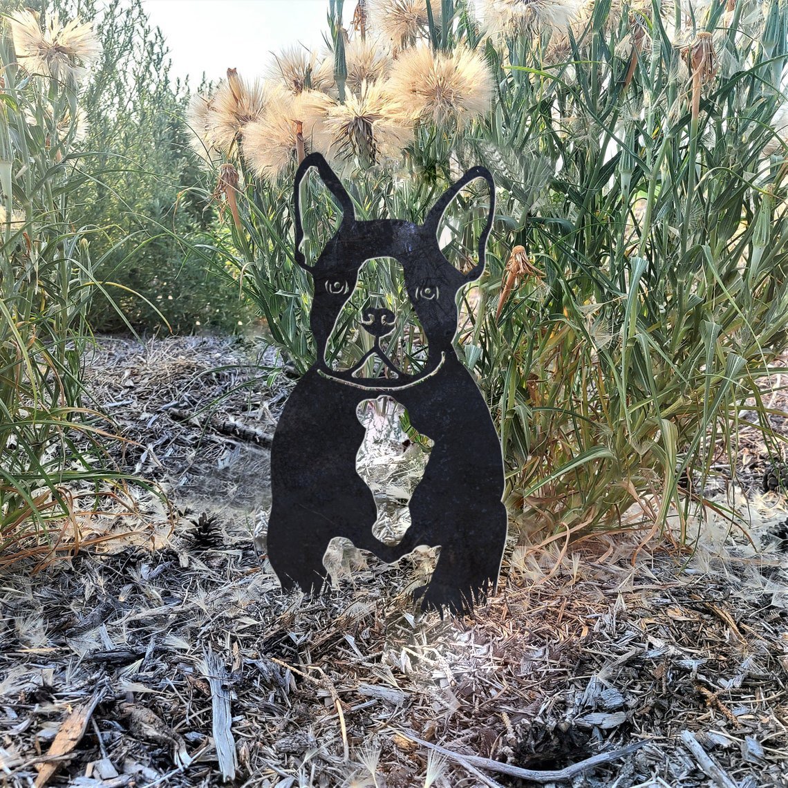 French Bulldog Metal Silhouette
