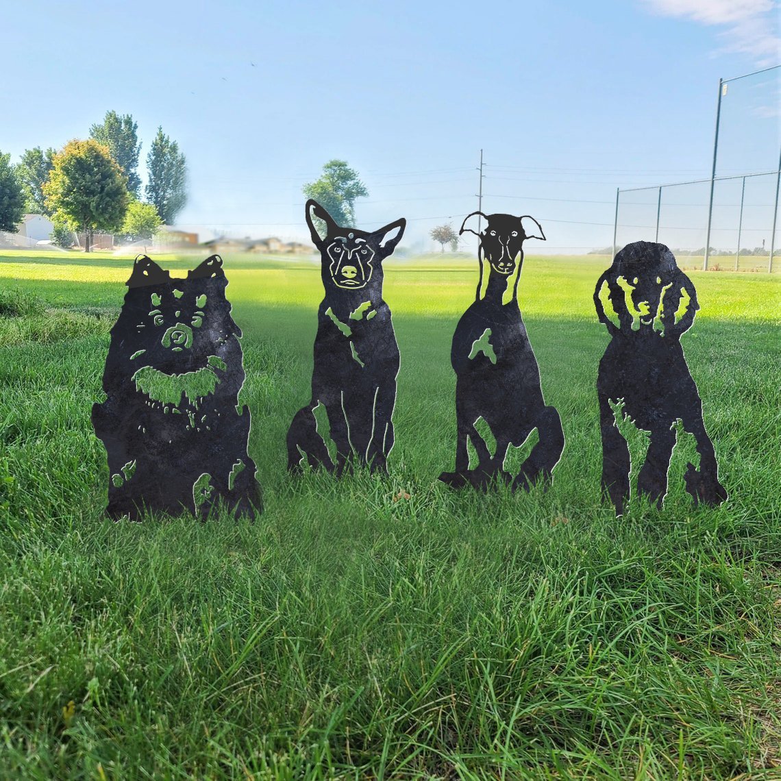 Pomeranian Metal Silhouette