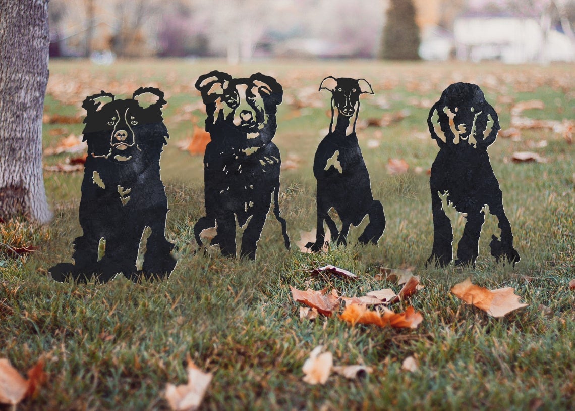 Australian Shepherd Metal Silhouette