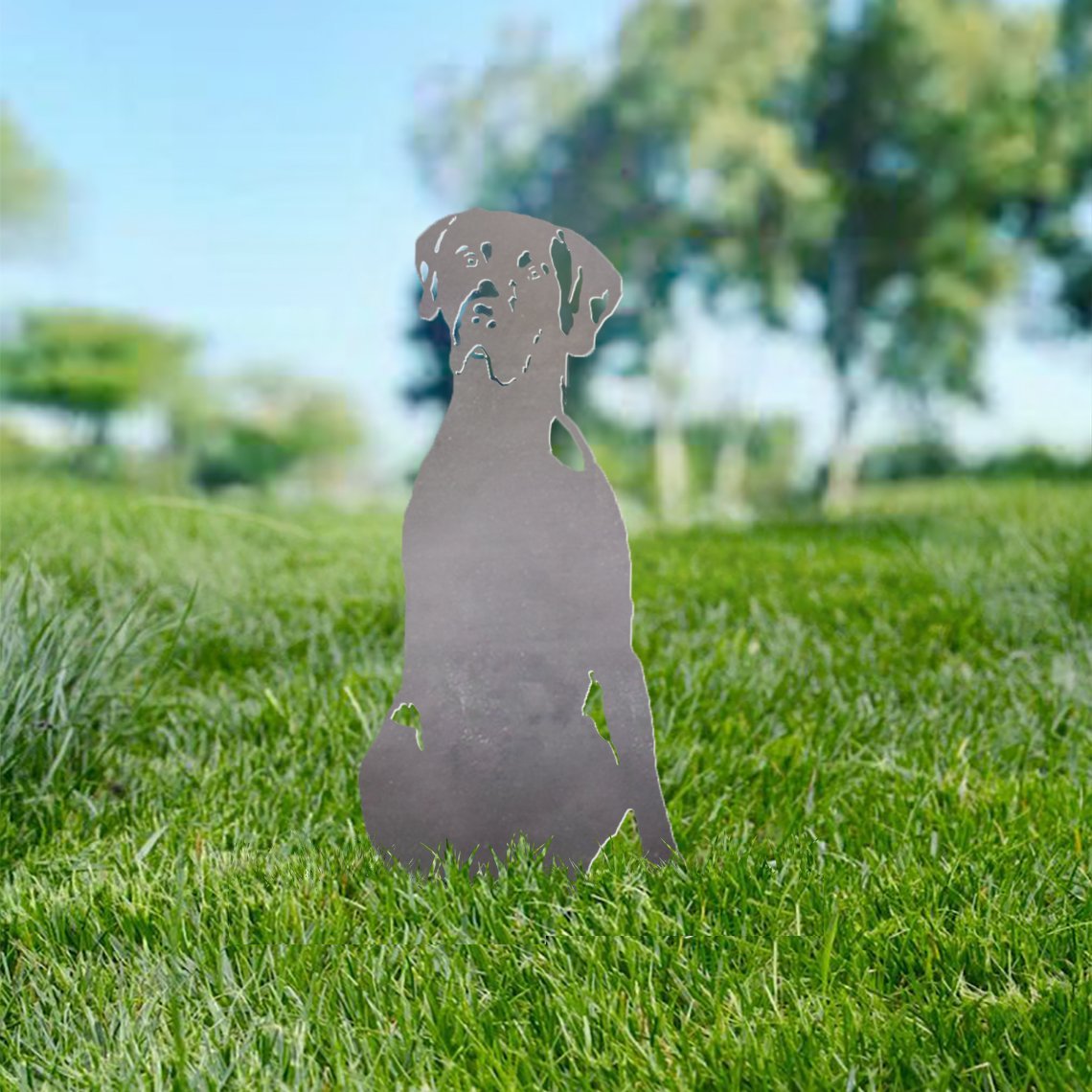 Weimaraner Metal Silhouette