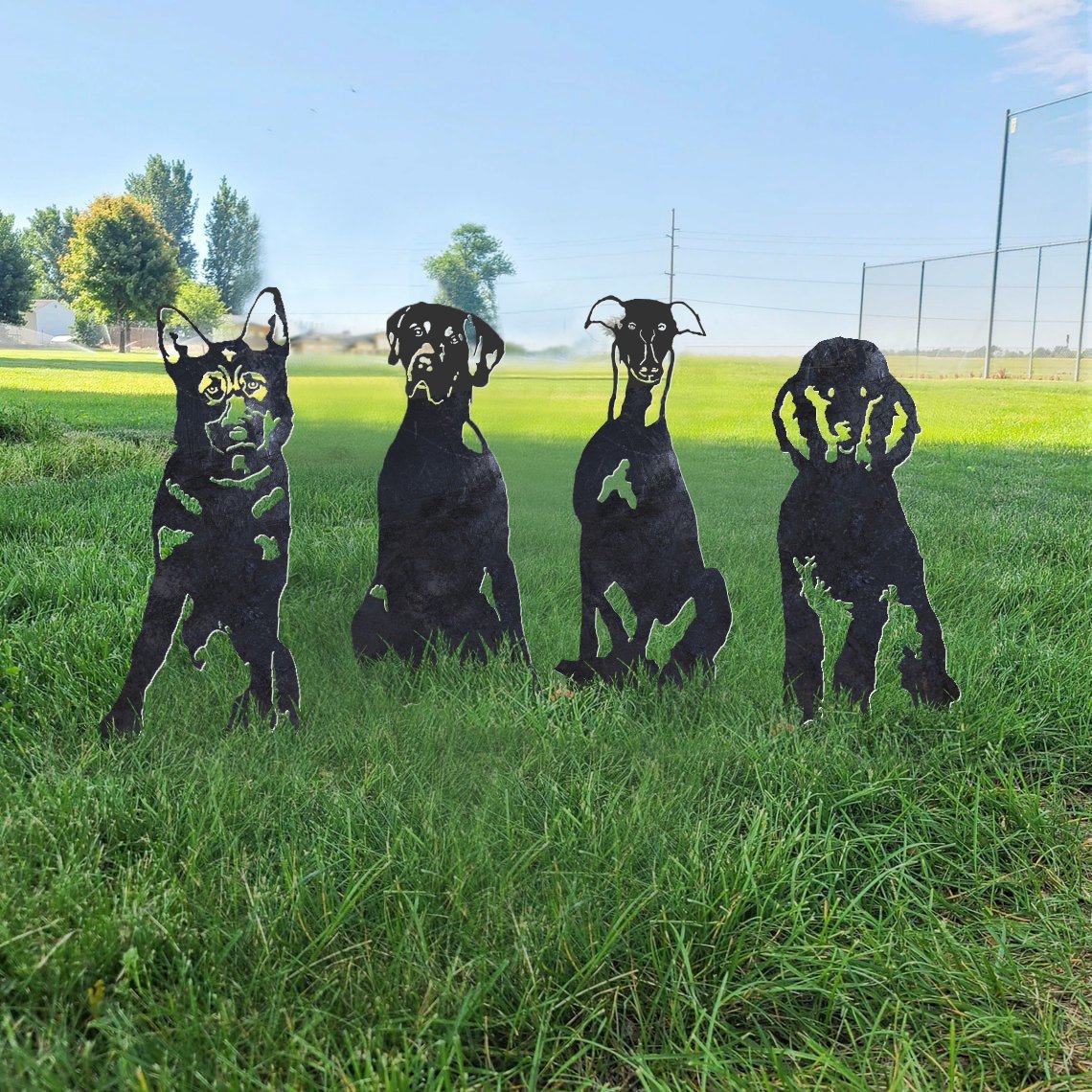 Weimaraner Metal Silhouette