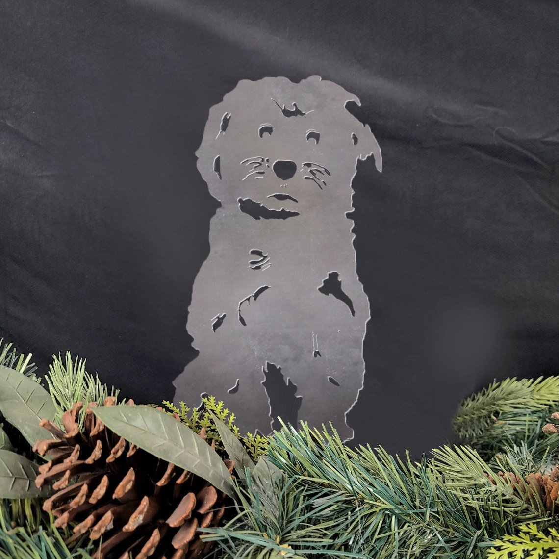 Maltese Metal Silhouette