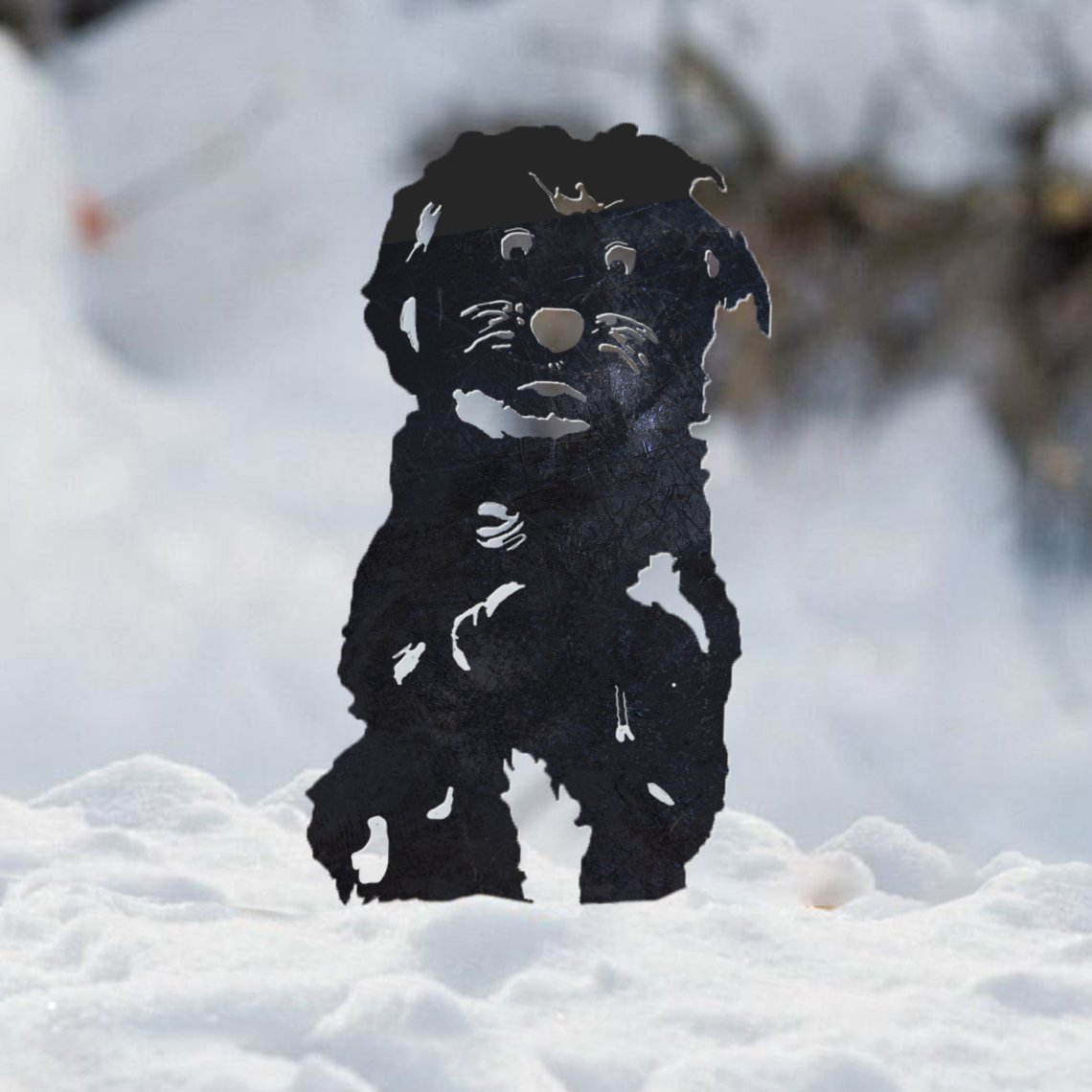 Maltese Metal Silhouette