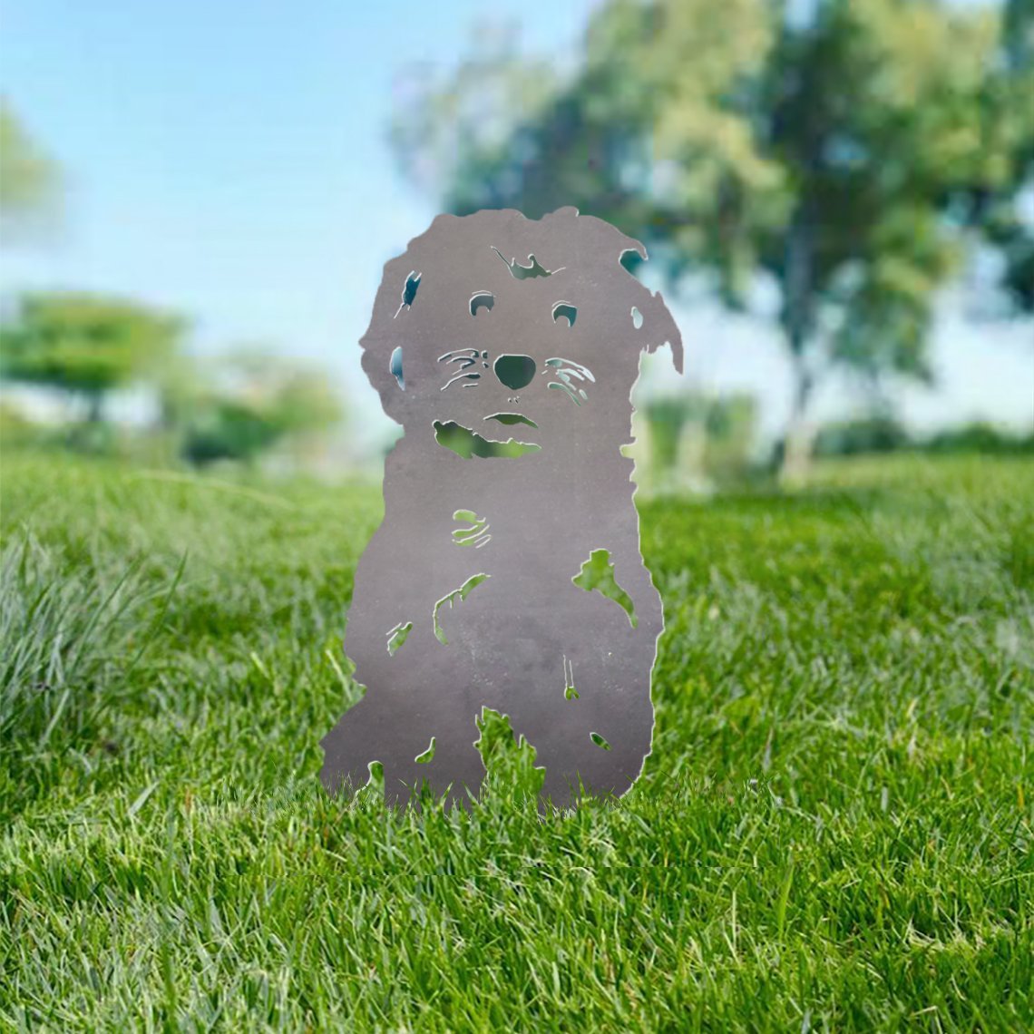 Maltese Metal Silhouette