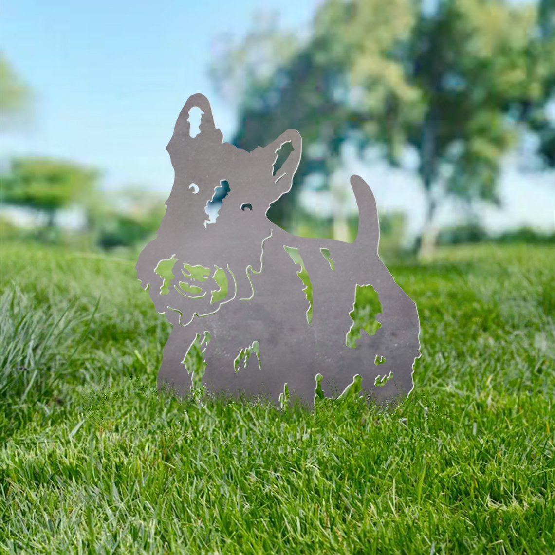 Scottish Terrier Metal Silhouette