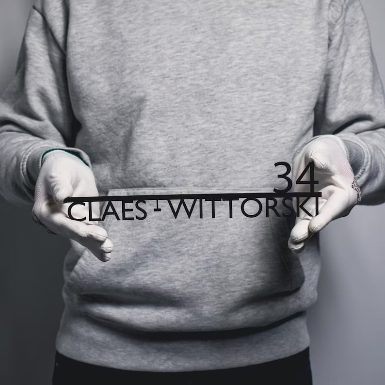 Personalized Outdoor Metal Address Sign and House Number Sign