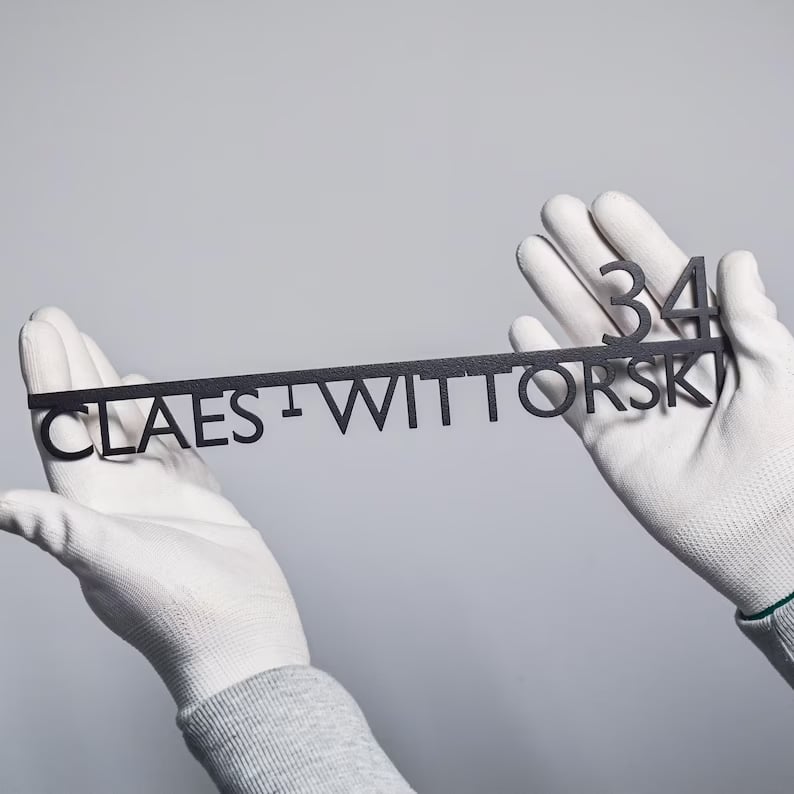 Personalized Outdoor Metal Address Sign and House Number Sign