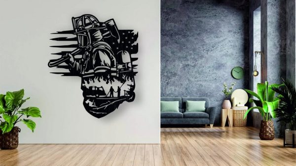 Personalized US Firefighter Metal Sign Fire Department Decor Gift for Fireman|ST368