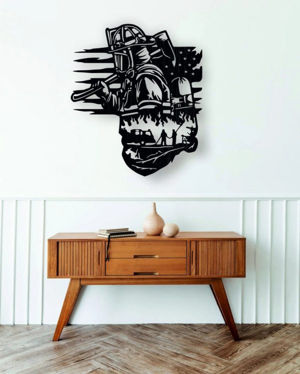 Personalized US Firefighter Metal Sign Fire Department Decor Gift for Fireman|ST368