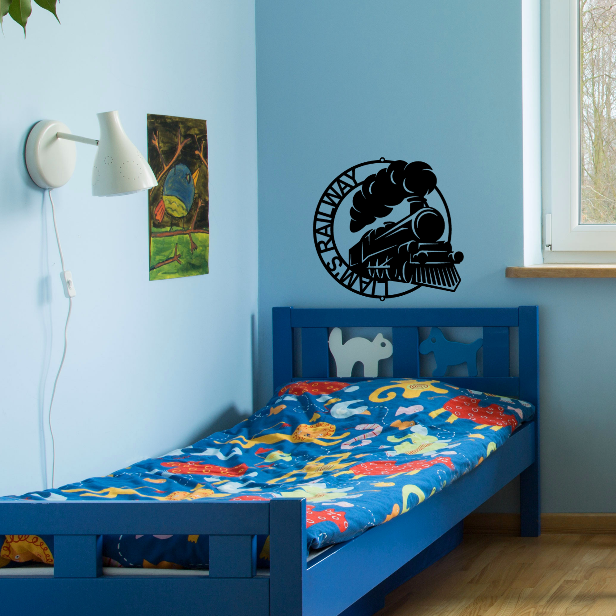 Train Sign - Personalized Metal Name Sign - Classic Train Monogram