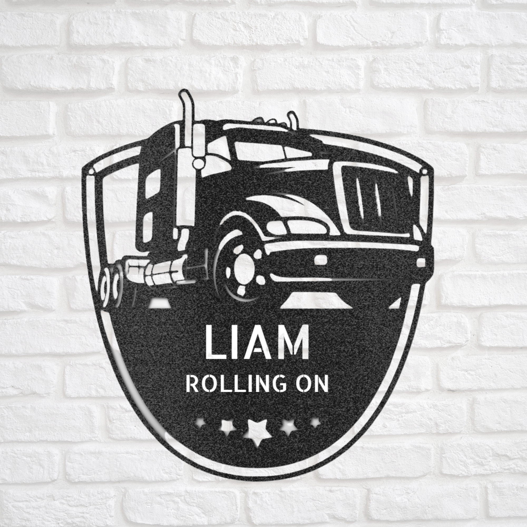 Personalized Truck Driver Sign, Semi-Truck, Tractor Trailer Gift