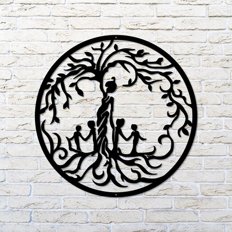 Tree of Life Metal Wall Art, Mother Child Sign