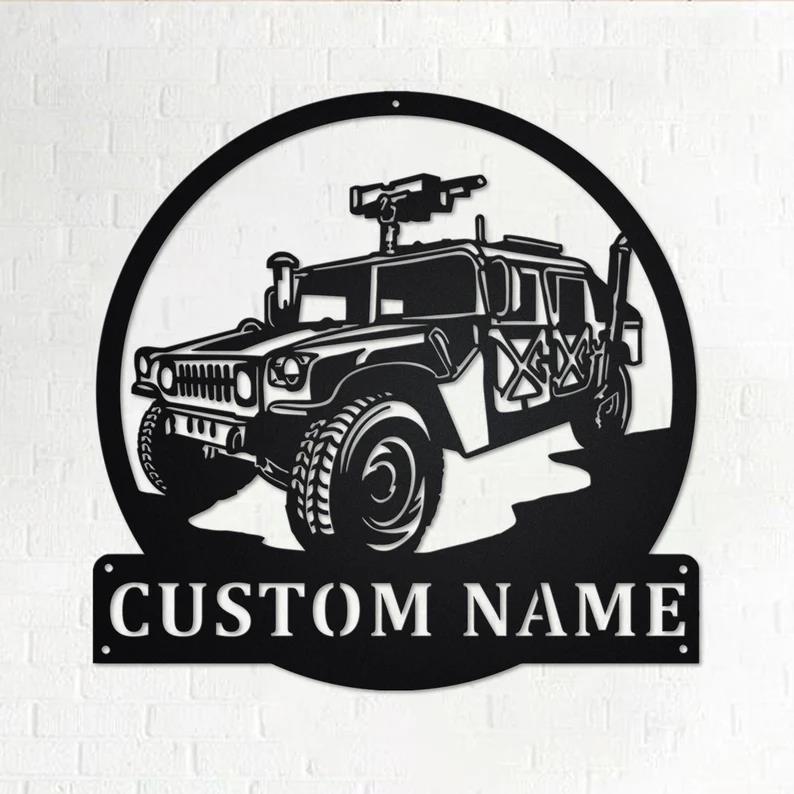 Custom Humvee Metal Wall Art