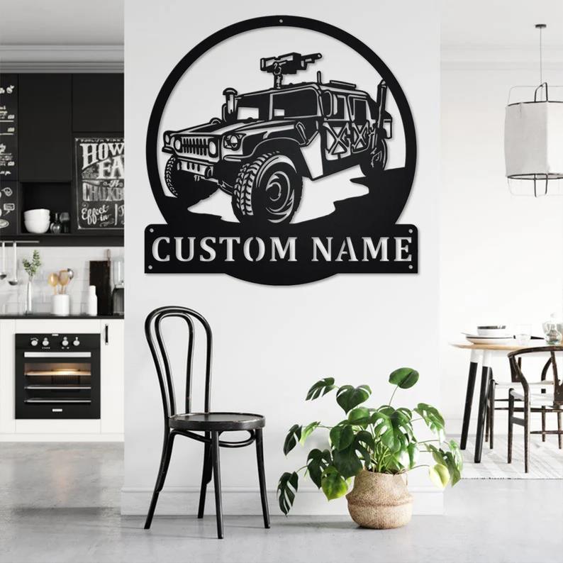 Custom Humvee Metal Wall Art