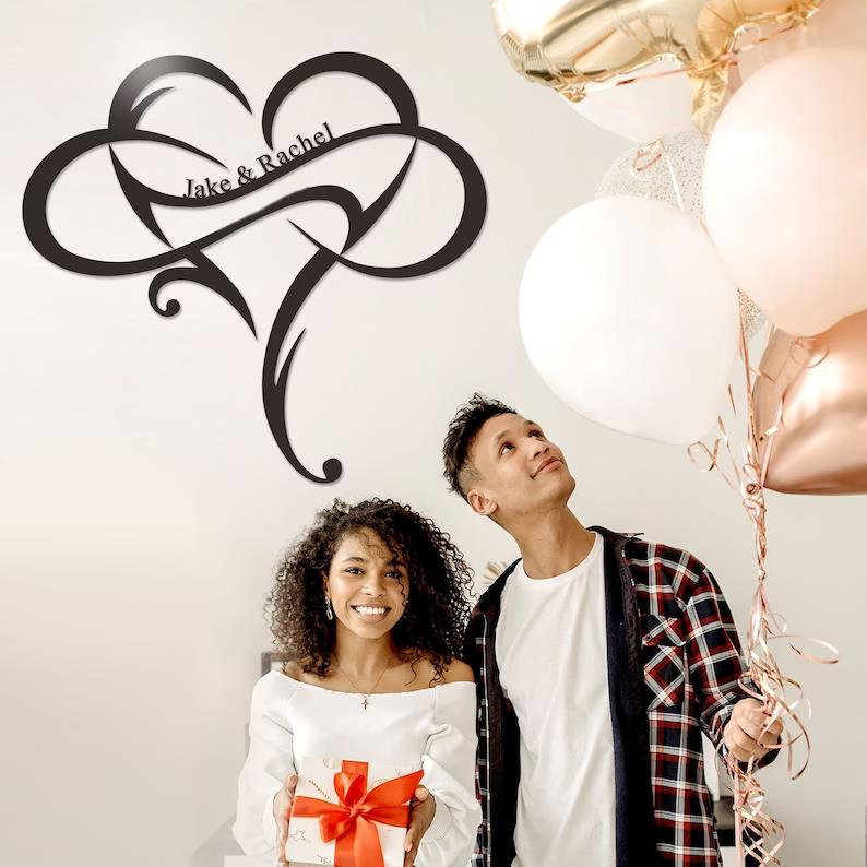 💕Personalized Metal Infinity Sign 💕Valentine's Day limited logo🎁【BU