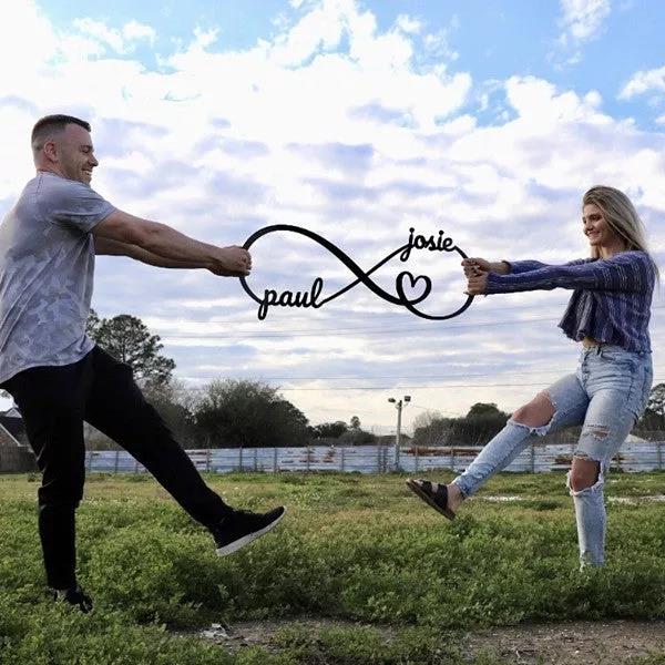 💕Personalized Metal Infinity Sign 💕Valentine's Day limited logo🎁【BU