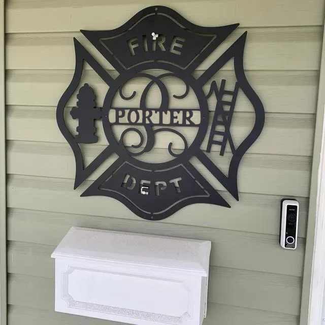 Fire fighters Personalized Metal Name Signs