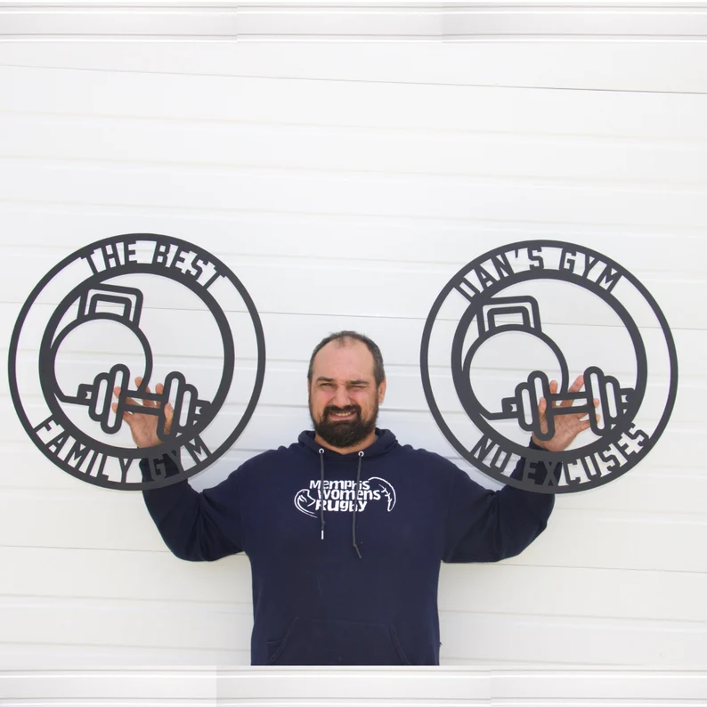 Personalized Home Gym Signs for Workout Room