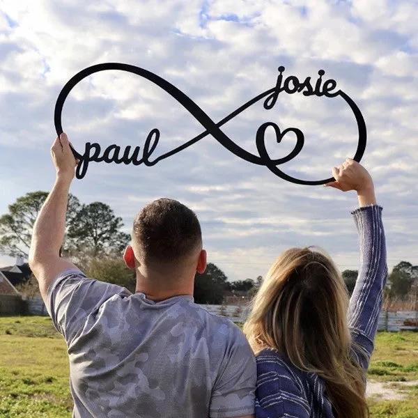 💕Personalized Metal Infinity Sign 💕Valentine's Day limited logo🎁【BU