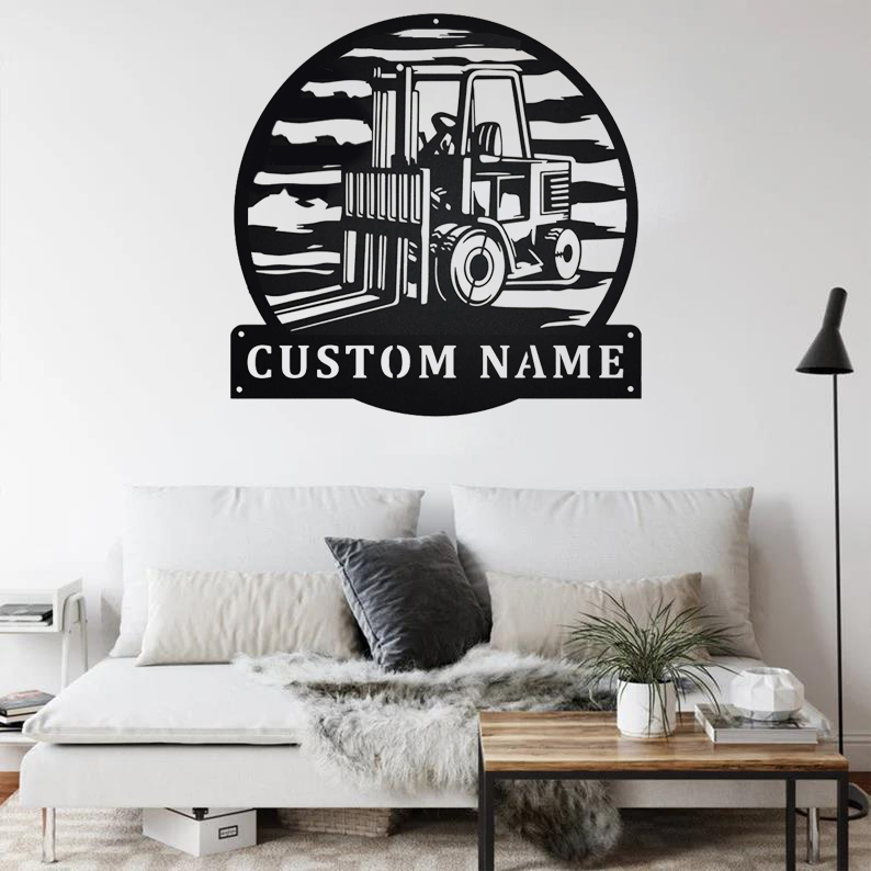 Custom Forklifts Metal Wall Art