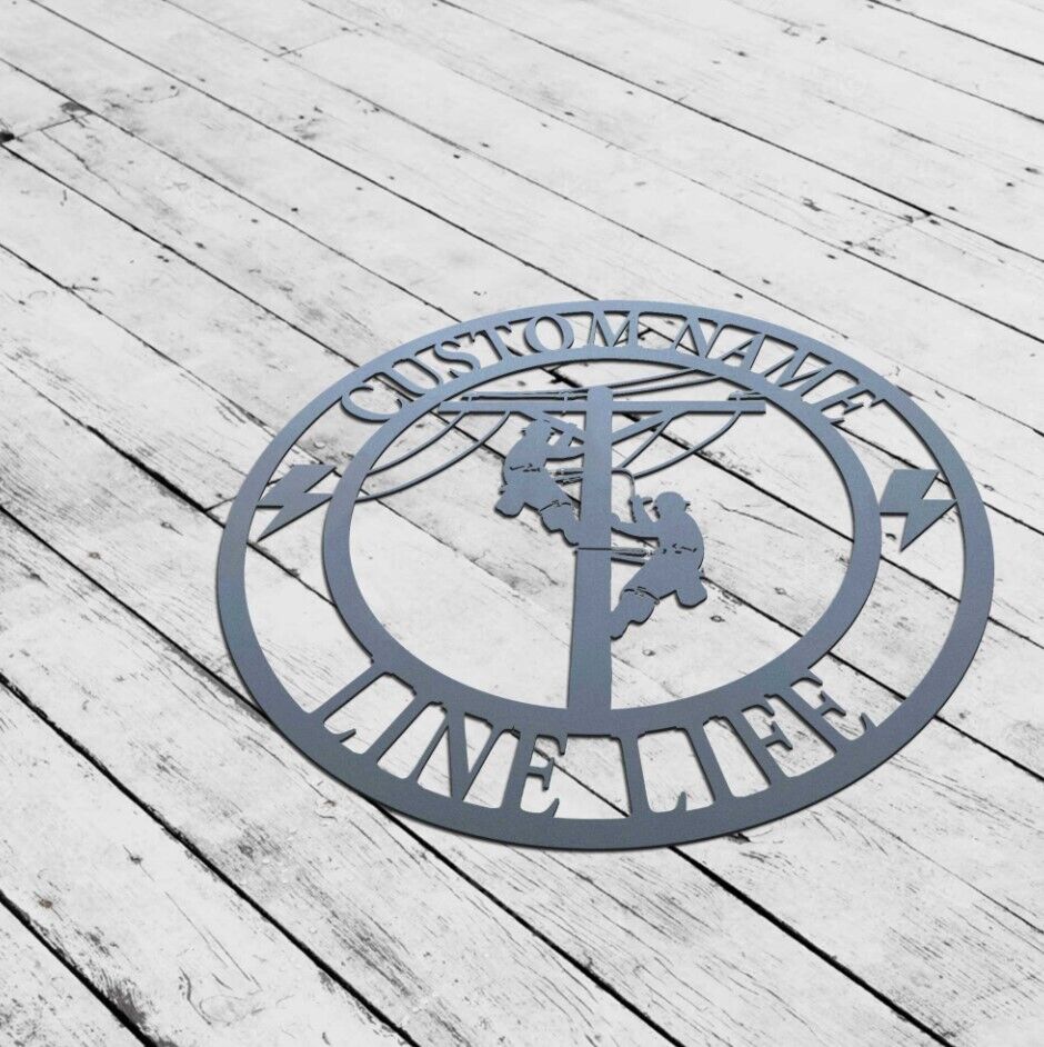 US Custom Construction Lineman Sign |ST373