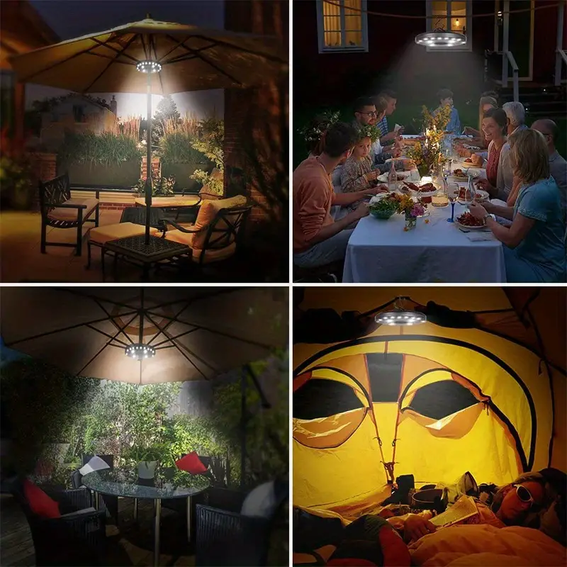 1 Stück Outdoor-Sonnenlicht, LED-Licht, Terrassen-Sonnenschirmlicht, Strandschirmlicht, Pendellicht, Zeltschirm, römisches Regenschirmlicht, Outdoor-Notbeleuchtung, Werkzeugdetails 2