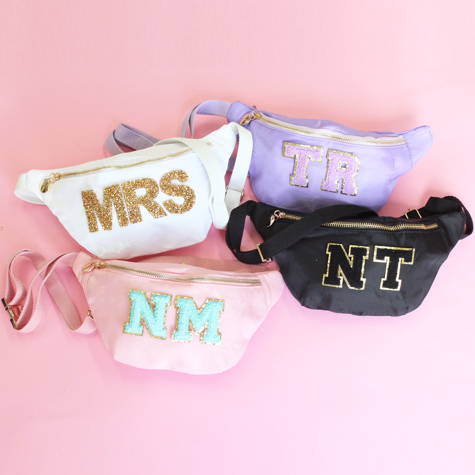Personalized Varsity Letter Color Fanny Pack