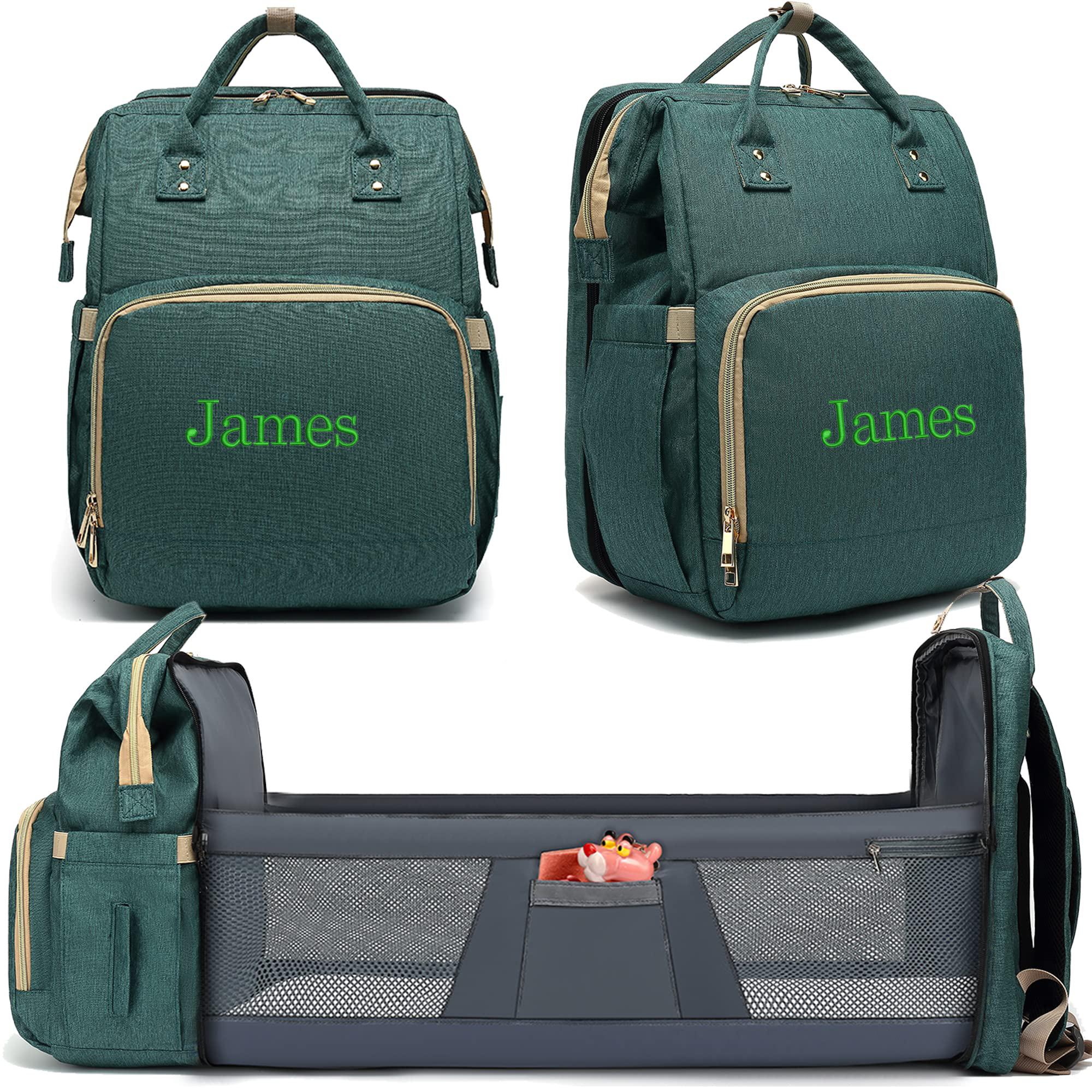 Personalized Embroidery Waterproof Diaper Backpack | CWPack38